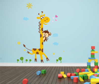 Epithet Studio 105 cm Creatick Studio Colourful Giraf Wall Sticker Self Adhesive Sticker(Pack of 1)