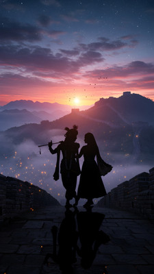 swaroopa 16.5 inch shri krishna sticker Self Adhesive Sticker(Pack of 1)