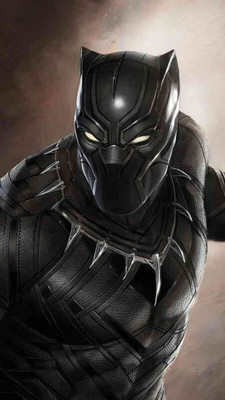 swaroopa 16.5 inch Black Panther Sticker Self Adhesive Sticker(Pack of 1)