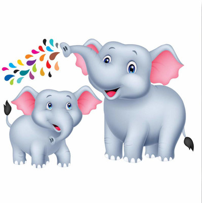 amazinghub 60 cm a...elephantdecal121 Self Adhesive Sticker(Pack of 1)