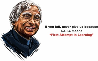 Flipkart SmartBuy 98 cm Dr.APJ Abdul Kalam|Quotes|Learning|Education Self Adhesive Sticker(Pack of 1)