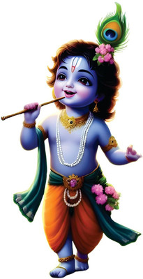 Riditcreation 50 cm Beautiful Baal Kanhaiya Self Adhesive Sticker(Pack of 1)