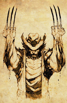 swaroopa 16.5 inch X-Men Wolverine Logan Sticker Self Adhesive Sticker(Pack of 1)