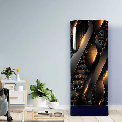 Crative Design 49 inch Fridge Single Door Wallpaper Sticker Wrap For Refrigerator Self Adhesive Sticker Self Adhesive Sticker(Pack of 1)