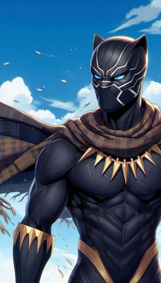 swaroopa 16.5 inch Black Panther Sticker Self Adhesive Sticker(Pack of 1)