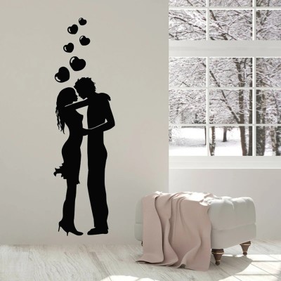 Xskin 58 cm Romantic Love Heart, Wall Stickers Home Decor Waterproof Wall Decals Self Adhesive Sticker(Pack of 1)