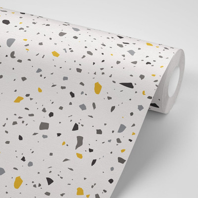 SOJITRA EXPORT Vinyl Abstract White Wallpaper(L x W: 200 cm x 60 cm)