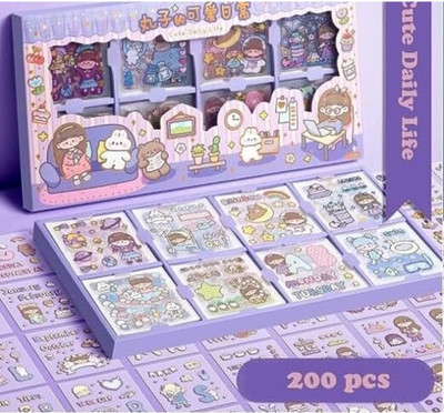 Mira Farmcraft 8 cm Cute Kawaii Japanese Style Cartoon Vivid Stickers Stationery Journals Scrapbook Self Adhesive Sticker(Pack of 1)