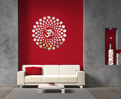 EJAart 60 cm Mandala Om Self Adhesive Sticker(Pack of 1)