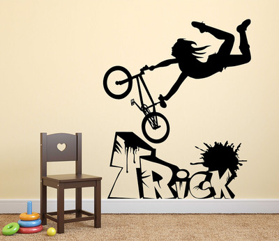 Wallzone 70 cm Stunt Removable Sticker(Pack of 1)