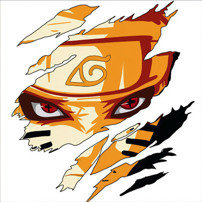 YELOSOUL 0 inch ANIME FAN'S NARUTO sticker Waterproof Vinyl Decal Non-Reusable Sticker(Pack of 1)