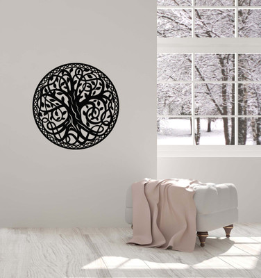 SnappyVinyl 33 cm Tree Branches Irish Art Room Easy to apply Wall Sticker Self Adhesive Sticker(Pack of 1)