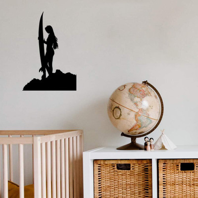 Xskin 29 cm Surfer Girl3 Wall Decals, Easy to Apply and Remove, 29cm Self Adhesive Sticker(Pack of 1)