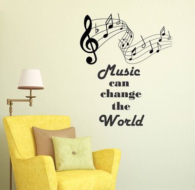 Wallzone 70 cm MUSIC Removable Sticker(Pack of 1)