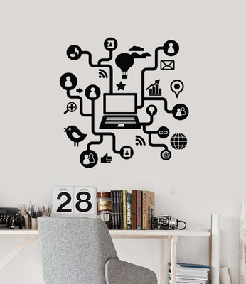 Xskin 27 cm Laptop Computer Internet S Self Adhesive Sticker(Pack of 1)
