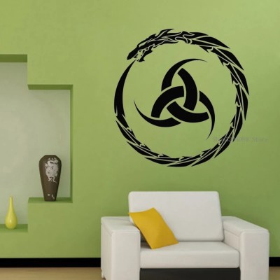 SnappyVinyl 42 cm Creative Dragon Wall Decal Vinyl Irish Infinity Self Adhesive Sticker(Pack of 1)