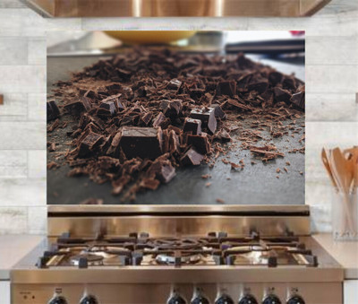 Epithet Studio 76 cm Choclate Waterproof and Anti Oil Stain Kitchen Wall Sticker Self Adhesive Sticker(Pack of 1)
