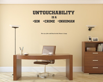 PEACOCKRIDE 55 cm Dr Ambedkar I Untouchability is a Sin I End Caste Discrimination I Wall Decal Self Adhesive Sticker(Pack of 1)