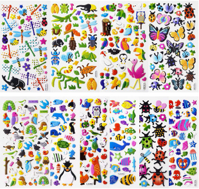 heet 16 cm Colorful Butterfly & Ladybug Sticker Set - 1 Pack for DIY Projects Self Adhesive Sticker(Pack of 1)