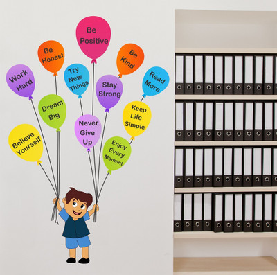 Flipkart SmartBuy 100 cm Colors|Quotes|Education|Schools|Learning Self Adhesive Sticker(Pack of 1)