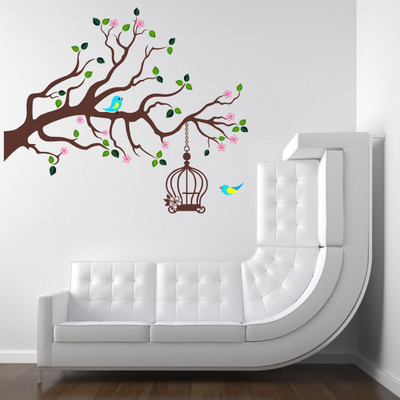 VCREATE DECOR 58 cm Tree Wall Sticker & Decal Self Adhesive Sticker(Pack of 1)