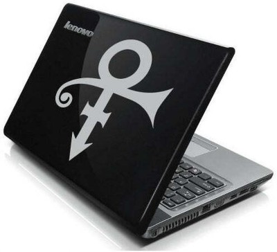 SnappyVinyl 3 cm Prince Symbol Music Logo Self Adhesive Sticker(Pack of 1)