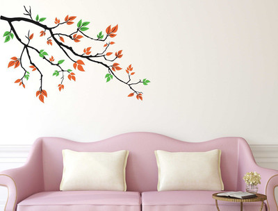 MIIKOR 130 cm Tree | Non-Reusable Stickers Self Adhesive Sticker(Pack of 1)