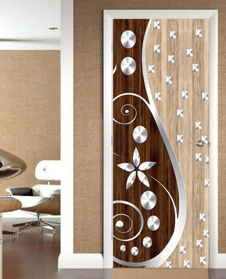 We Kreate 78 inch Door Wallpaper (30 inch x 78 inch) Door Sticker Self Adhesive Sticker(Pack of 1)