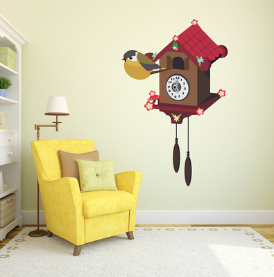Wallme 80 cm Wall Clock | Non-Reusable Sticker Self Adhesive Sticker(Pack of 1)