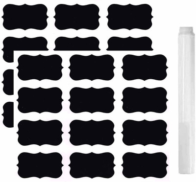 TGOPIT Spice Labels for Food Containers, Chalkboard Labels for Jars,Spice Stickers Self Adhesive Paper Label(Black)