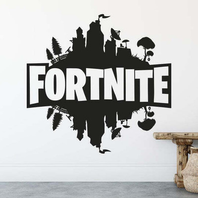 Xskin 41 cm Fortnite Mirror Image Self Adhesive Sticker(Pack of 1)