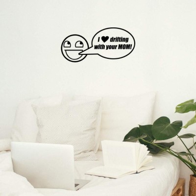 SnappyVinyl 29 cm I Love Drifting Your Mom Self Adhesive Sticker(Pack of 1)