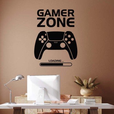 SnappyVinyl 27 cm Joystick Gamer Zone Self Adhesive Sticker(Pack of 1)