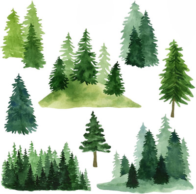 stylishdecor 88 cm decorative trees Self Adhesive Sticker(Pack of 1)