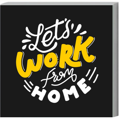 surmul 20 cm Let's Work From Home Sunboard Embrace Remote Productivity Quotes 8x8 Inch Self Adhesive Sticker(Pack of 1)