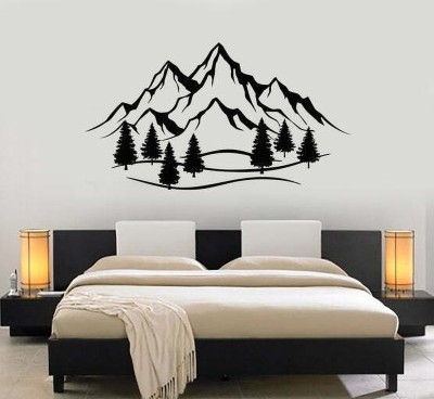 Xskin 27 cm Mountains Nature Self Adhesive Sticker(Pack of 1)