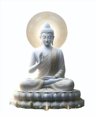 Riditcreation 50 cm Gautam Buddha ji Sitting Self Adhesive Sticker(Pack of 1)