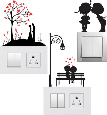 SnappyVinyl 45 cm Light Switch Self Adhesive Sticker(Pack of 1)