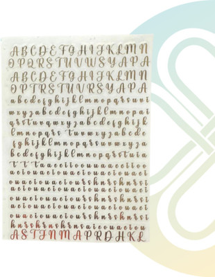 Joy Art 15 cm A6 Alphabet Keychain Metal Premium Golden Color Resin Art & DIY Craft Self Adhesive Sticker(Pack of 1)