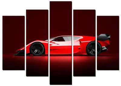 Vijaya enterprises 58 cm Red Car Self Adhesive Sticker (Pack of 1) Self Adhesive Sticker(Pack of 1)