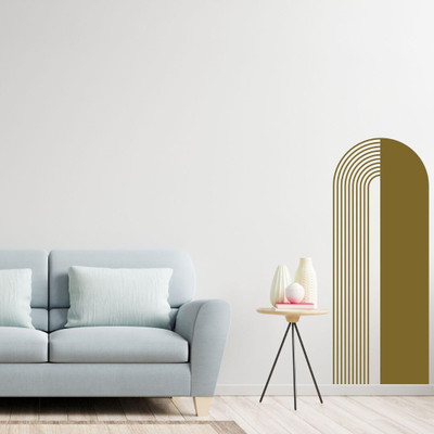 INKEDIFY 110 cm Aesthetic Curve Wall Sticker Self Adhesive Sticker(Pack of 1)