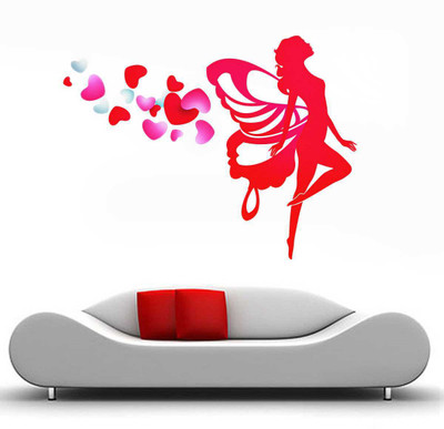 HEAVEN ART 65 cm fairy wall sticker for home decoration Self Adhesive Sticker(Pack of 1)
