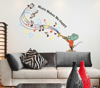 Wallzone 80 cm MUSIC Removable Sticker(Pack of 1)
