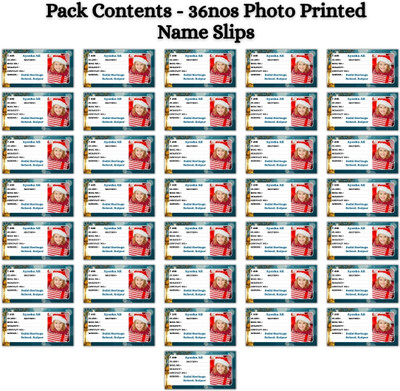 AanyaCentric 10 cm Notebook Name Slip(10cm x 5cm) Theme Self Adhesive Sticker(Pack of 36)