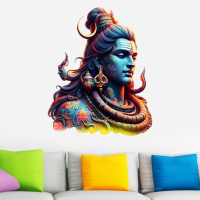 Approach Decor 48 cm Shiv ji-Mahadev-God Shiva-Shivratri-Lord Shiva-Shivling-Bholenath ji Sticker Self Adhesive Sticker(Pack of 1)