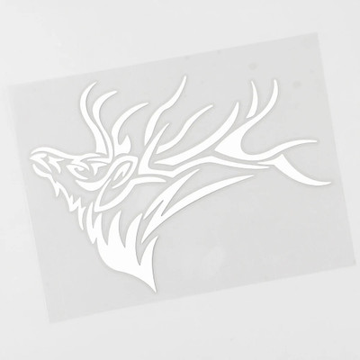 SnappyVinyl 23 cm Beautiful Elk With Mysterious Patterns Self Adhesive Sticker(Pack of 1)
