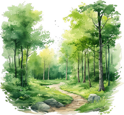 SoFFXia 18 inch Trendy Forests Tree Wall Sticker For Home, Living Room Decoration EDD_WS_18606 Self Adhesive Sticker(Pack of 1)