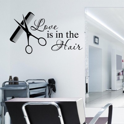 Xskin 30 cm Love Is In The Hair Quote, Wall Stickers Home Decor Waterproof Wall Decals Self Adhesive Sticker(Pack of 1)
