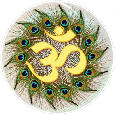 Masstone 51 cm Om Religious Wall Self Adhesive Sticker(Pack of 1)