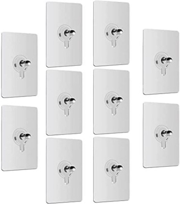 Radha Pack of 10 Nail Free Wall Screw Adhesive Non-Trace No Drilling Hook 10(Pack of 1)